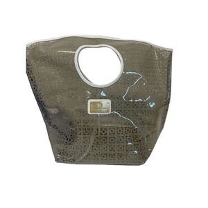 Trina Turk Clear Grey and White Large Tote Bag Branded